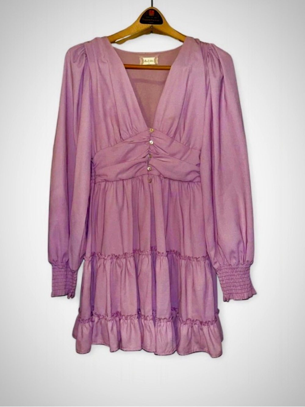 NWT Altar’d State Lavender Ruffle Sleeve Mini Dress - Small